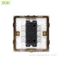 16AX250V 1Gang 1Way Light Switch White British switch